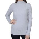 Blusa Feminina Facinelli By Mooncity Tricot Cinza Claro - 650935