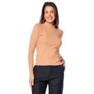 Blusa Feminina Facinelli Gola Alta Trançado Caqui