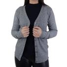 Blusa Feminina Facinelli Tricot Cardigan Cinza - 651099