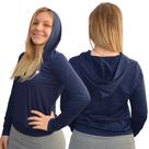 Blusa Feminina Fitness Manga Longa Capuz Dryfit Academia Proteção Uv50+ Corta Vento