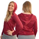 Blusa Feminina Fitness Manga Longa Capuz Dryfit Academia Proteção Uv50+ Corta Vento