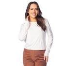 Blusa Feminina Giraffe Frisos Frontais Off White