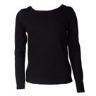 Blusa Feminina Giraffe Gola Canoa Texturizada Preto