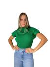 Blusa Feminina Gola Alta Boba Tricot Inverno Manga Morcego