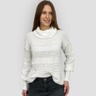 Blusa Feminina Gola Alta Tricô Ombro Caído Casual Sofisticada Moda Inverno