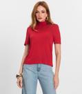 Blusa Feminina Gola Alta ViscoTrico Básica Endless Vermelho Blusa Feminina Gola Alta ViscoTrico Básica Endless Vermelho