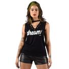 Blusa Feminina Gola Choker Estampa Metalizada Desenho Laser