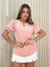 Blusa Feminina Gola e botão