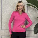 Blusa Feminina Gola V Tricot Lã Inverno Com Elastano Basica