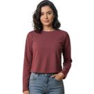 Blusa Feminina Gris Manga Longa Básica G60286