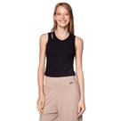Blusa Feminina Habana Regata Canelada Detalhe Ombro Preto