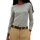 Blusa Feminina Hering ML Slim Malha Cinza - 02QYM2