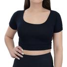 Blusa Feminina Hirlogs Cropped Canelado Preto - 2727
