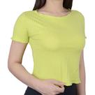 Blusa Feminina Hirlogs Cropped Canelado Verde Citrus - 2507