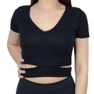 Blusa Feminina Hirlogs Cropped Preto - 2534