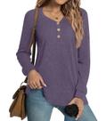 Blusa feminina HOTGIFT casual de Halloween plus size roxa