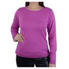 Blusa Feminina Iaraline Tricot ML Rosa Violeta - 2105