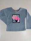 Blusa feminina infantil com estampa e detalhes em lantejoulas