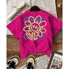 Blusa Feminina Infantil Juvenil Flor Estilosa Tamanho Okay Blusa Feminina Infantil Juvenil Flor Estilosa Tamanho Okay