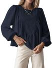 Blusa feminina IQSQSQ Peplum Babydoll Top Waffle Knit