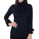 Blusa Feminina Lado Avesso Pelucia Preta - L1214 Blusa Feminina Lado Avesso Pelucia Preta - L1214