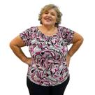 Blusa Feminina Liganete Manga Japonesa com Barra Plus Size Blusa Feminina Liganete Manga Japonesa com Barra Plus Size