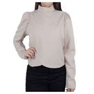 Blusa Feminina Linha Leve Transpassado Bege Areia - 6423