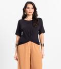 Blusa Feminina Lisa Infinita Cor Preto