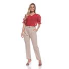 Blusa Feminina Lisa Romântica Manga Bufante Babados