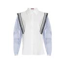 Blusa Feminina Listrada CHCH - Azul - Ideal para Trabalho e Dia a Dia Blusa Feminina Listrada CHCH - Azul - Ideal para Trabalho e Dia a Dia