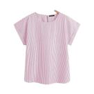 Blusa Feminina Listrada Manga Curta - Moda Coreana Casual ZANZEA