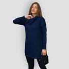 Blusa Feminina Longa Gola Alta com Poliéster Elastano