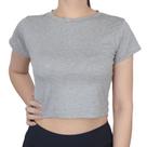 Blusa Feminina LZT Cropped Viscose Cinza Mescla - 8078 Blusa Feminina LZT Cropped Viscose Cinza Mescla - 8078