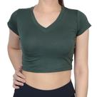 Blusa Feminina LZT Cropped Viscose Verde - 8079