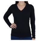 Blusa Feminina LZT ML Gola V Preta - 5058