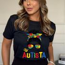 Blusa Feminina Mãe De AutistaT -Shirt Camiseta Moda 100% Algodão P AO G2 PLUS SIZE