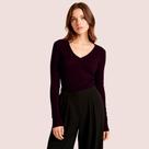 Blusa Feminina Malha Canelada Gola V Térmica Confortável