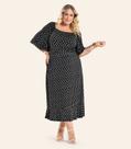 Blusa Feminina Manga Ampla Com Detalhe Secret Glam Preto