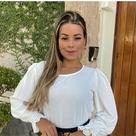 Blusa Feminina Manga Comprida Camisa Social Cropped Duna