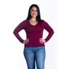 Blusa Feminina Manga Comprida Segunda Pele De Frio Gola V