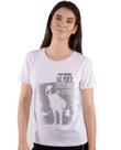 Blusa Feminina Manga Curta Branca - Estampa Cão ANIMI