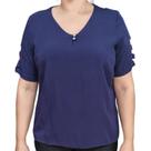 Blusa Feminina Manga Curta Detalhada Essência