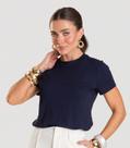 Blusa Feminina Manga Curta Dianna Azul