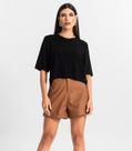 Blusa Feminina Manga Curta em Molecotton Endless Preto Blusa Feminina Manga Curta em Molecotton Endless Preto