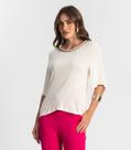 Blusa Feminina Manga Curta Endless Bege Blusa Feminina Manga Curta Endless Bege