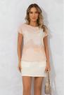 Blusa Feminina Manga Curta Malha Tricot Crepe Granada