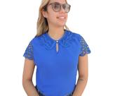 Blusa feminina manga curta moda evangélica barata sku:b18