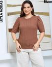 Blusa Feminina Manga Curta Princesa Casual Elegante Confort