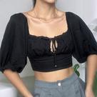 Blusa Feminina manga longa bufante boho