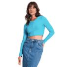 Blusa feminina manga longa canelada endless - Blusa feminina manga longa canelada endless -